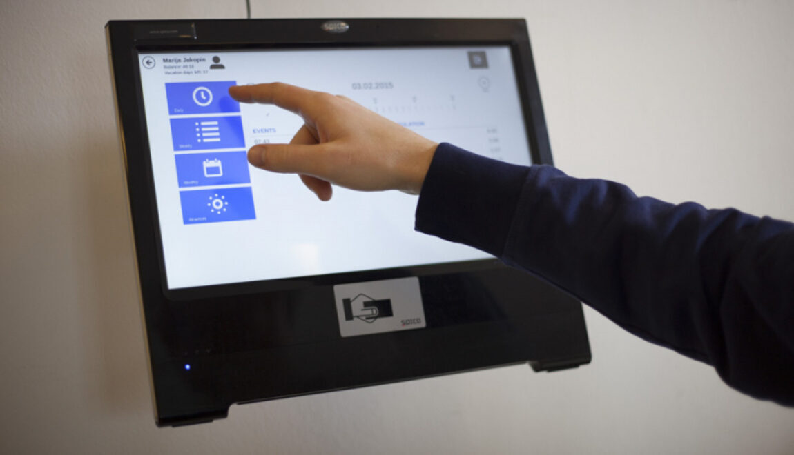 InfoZone – Self-service information kiosk for tracking time and attendance in real time