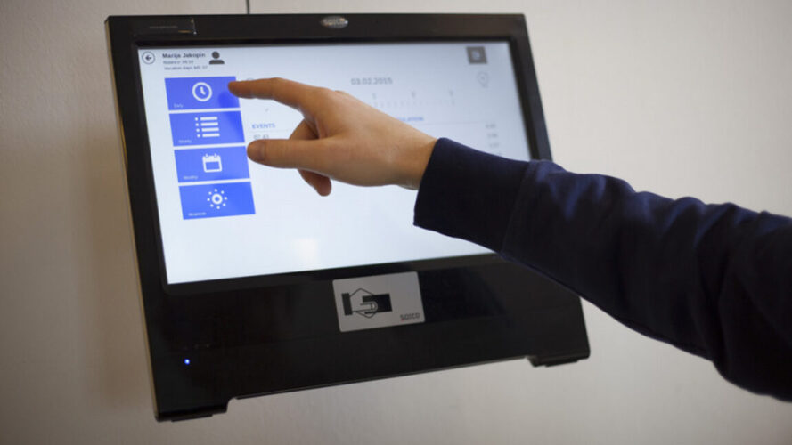 InfoZone – Self-service information kiosk for tracking time and attendance in real time